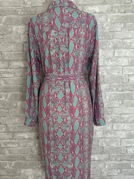 DVF Diane Von Furstenberg Kadina Sea Python Crest Size 14 NWT $348 - Picture 3 of 5